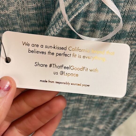 NWT L*Space Woman’s Aria Dress in green and white - Picture 5 of 11